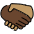 Handshake Dark Skin Tone Medium Skin Tone Emoji from OpenMoji Set