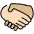 Handshake Light Skin Tone Medium Light Skin Tone Emoji from OpenMoji Set