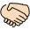 Handshake Light Skin Tone Emoji from OpenMoji Set