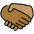 Handshake Medium Dark Skin Tone Medium Skin Tone Emoji from OpenMoji Set