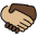 Handshake Medium Light Skin Tone Dark Skin Tone Emoji from OpenMoji Set