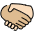 Handshake Medium Light Skin Tone Light Skin Tone Emoji from OpenMoji Set