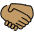 Handshake Medium Skin Tone Emoji from OpenMoji Set