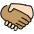 Handshake Medium Skin Tone Light Skin Tone Emoji from OpenMoji Set