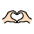 Heart Hands Light Skin Tone Emoji from OpenMoji Set