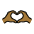 Heart Hands Medium Dark Skin Tone Emoji from OpenMoji Set