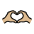Heart Hands Medium Light Skin Tone Emoji from OpenMoji Set