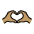 Heart Hands Medium Skin Tone Emoji from OpenMoji Set