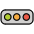 Horizontal Traffic Light Emoji from OpenMoji Set