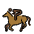 Horse Racing Dark Skin Tone Emoji from OpenMoji Set