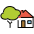 House With Garden Emoji from OpenMoji Set