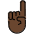 Index Pointing Up Dark Skin Tone Emoji from OpenMoji Set