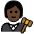 Judge Dark Skin Tone Emoji from OpenMoji Set