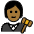 Judge Medium Dark Skin Tone Emoji from OpenMoji Set
