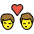 Kiss Man Man Emoji from OpenMoji Set