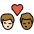 Kiss Man Man Light Skin Tone Medium Dark Skin Tone Emoji from OpenMoji Set