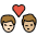 Kiss Man Man Light Skin Tone Medium Light Skin Tone Emoji from OpenMoji Set