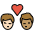 Kiss Man Man Light Skin Tone Medium Skin Tone Emoji from OpenMoji Set