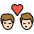 Kiss Man Man Light Skin Tone Emoji from OpenMoji Set
