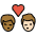 Kiss Man Man Medium Dark Skin Tone Light Skin Tone Emoji from OpenMoji Set