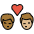 Kiss Man Man Medium Dark Skin Tone Medium Light Skin Tone Emoji from OpenMoji Set