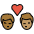 Kiss Man Man Medium Dark Skin Tone Medium Skin Tone Emoji from OpenMoji Set
