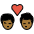 Kiss Man Man Medium Dark Skin Tone Emoji from OpenMoji Set