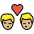 Kiss Man Man Medium Light Skin Tone Emoji from OpenMoji Set