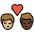 Kiss Man Man Medium Light Skin Tone Dark Skin Tone Emoji from OpenMoji Set