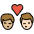 Kiss Man Man Medium Light Skin Tone Light Skin Tone Emoji from OpenMoji Set