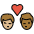 Kiss Man Man Medium Light Skin Tone Medium Dark Skin Tone Emoji from OpenMoji Set