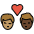 Kiss Man Man Medium Skin Tone Dark Skin Tone Emoji from OpenMoji Set