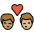 Kiss Man Man Medium Skin Tone Medium Light Skin Tone Emoji from OpenMoji Set