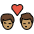 Kiss Man Man Medium Skin Tone Emoji from OpenMoji Set