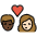 Kiss Person Person Dark Skin Tone Light Skin Tone Emoji from OpenMoji Set