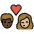 Kiss Person Person Dark Skin Tone Medium Light Skin Tone Emoji from OpenMoji Set