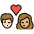 Kiss Person Person Light Skin Tone Medium Light Skin Tone Emoji from OpenMoji Set