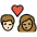 Kiss Person Person Light Skin Tone Medium Skin Tone Emoji from OpenMoji Set