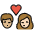 Kiss Person Person Medium Light Skin Tone Light Skin Tone Emoji from OpenMoji Set