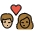 Kiss Person Person Medium Light Skin Tone Medium Dark Skin Tone Emoji from OpenMoji Set