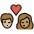 Kiss Person Person Medium Light Skin Tone Medium Skin Tone Emoji from OpenMoji Set