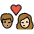 Kiss Person Person Medium Skin Tone Light Skin Tone Emoji from OpenMoji Set
