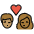 Kiss Person Person Medium Skin Tone Medium Dark Skin Tone Emoji from OpenMoji Set