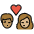 Kiss Person Person Medium Skin Tone Medium Light Skin Tone Emoji from OpenMoji Set