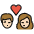 Kiss Woman Man Light Skin Tone Emoji from OpenMoji Set