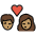 Kiss Woman Man Medium Skin Tone Emoji from OpenMoji Set