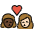 Kiss Woman Woman Dark Skin Tone Light Skin Tone Emoji from OpenMoji Set