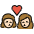 Kiss Woman Woman Light Skin Tone Emoji from OpenMoji Set