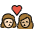 Kiss Woman Woman Light Skin Tone Medium Light Skin Tone Emoji from OpenMoji Set