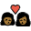 Kiss Woman Woman Medium Dark Skin Tone Emoji from OpenMoji Set